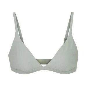 NWOT Skims cotton jersey triangle bralette in mineral Size XL
